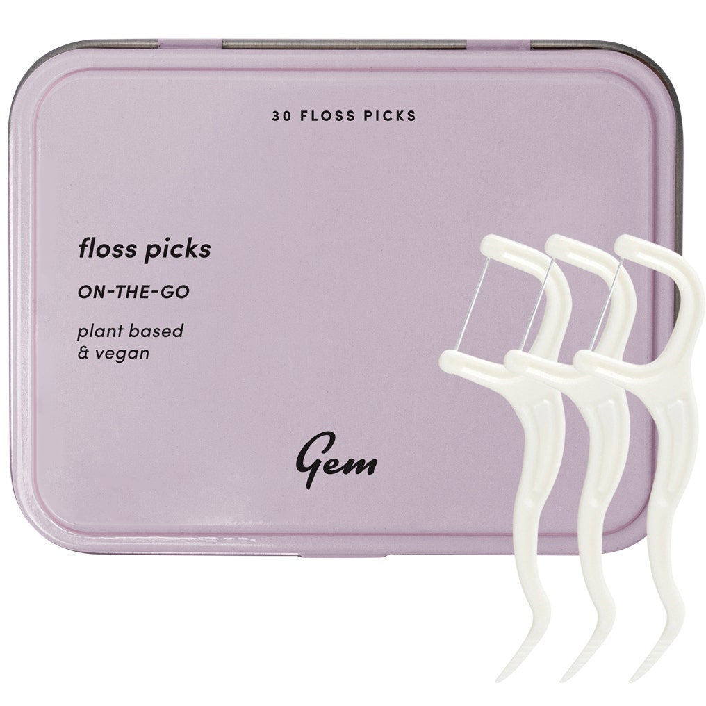 Gem Floss Picks - On The Go Tin - 30 Pieces