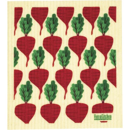 Retro Kitchen - Biodegradable Dish Cloth - Beetroot