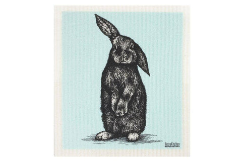 Retro Kitchen - Biodegradable Dish Cloth - Sketch Rabbit