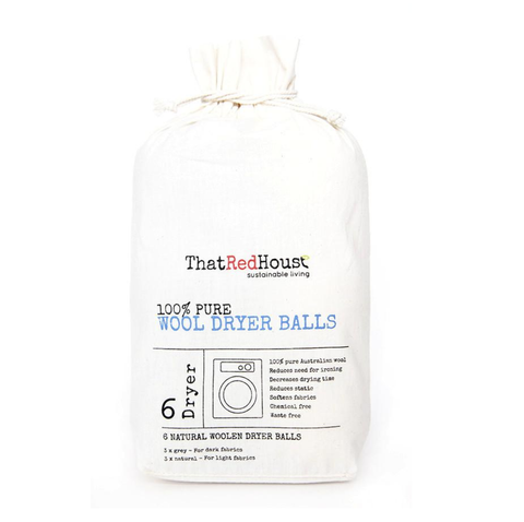 That Red House - 100% Pure Wool Dryer Balls (6 pack)