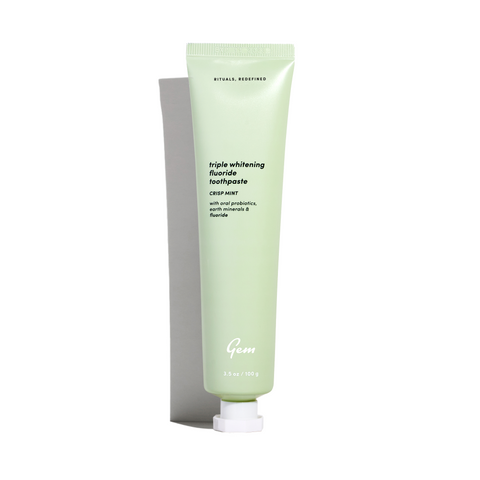 Gem - Fluoride Triple Whitening Toothpaste - Crisp Mint