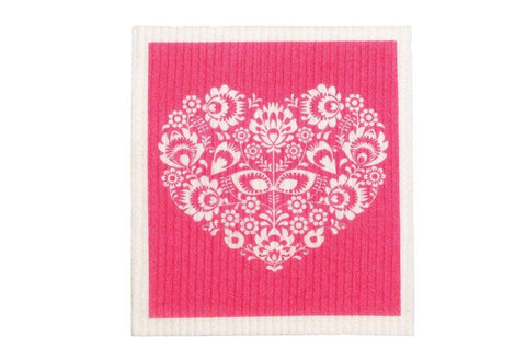 Retro Kitchen - Biodegradable Dish Cloth - Heart