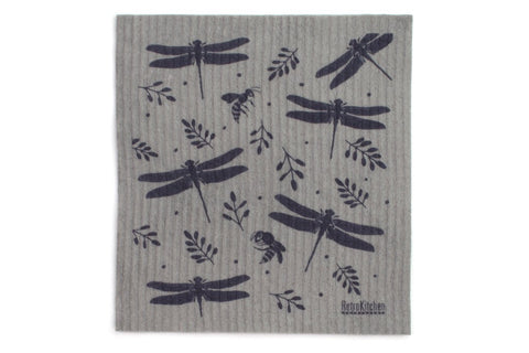 Retro Kitchen - Biodegradable Dish Cloth - Dragonfly