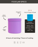 MontiiCo Food Jar - Navy 400ml