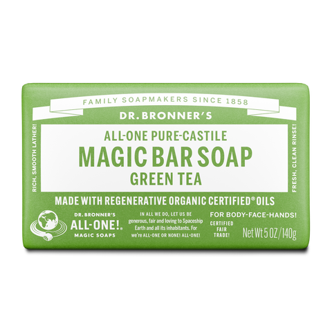 Dr Bronners - Castile Soap Bar - Green Tea (140g)