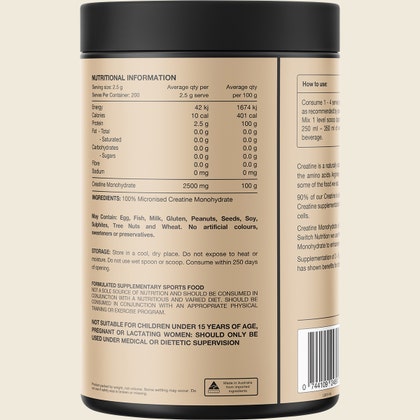 Switch Creatine 100% Pure Micronized Monohydrate - Unflavoured 500g