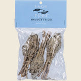 Tulsi Pure Smudge White Sage Stick - Small 8cm (Three Pack)