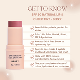 Avocado Zinc SPF 50 Natural Lip & Cheek Tint - Rose (9g)
