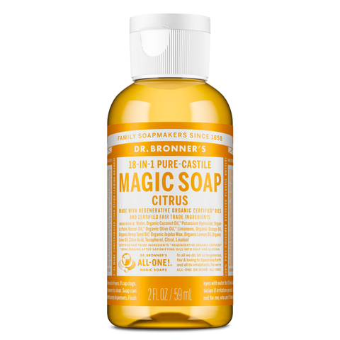 Dr Bronners - 18 in 1 Pure Castile Liquid Soap - Citrus (59ml)