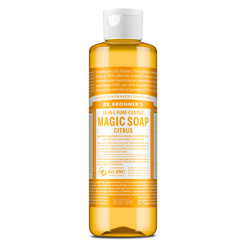 Dr Bronners - 18 in 1 Pure Castile Liquid Soap  - Citrus (237ml)