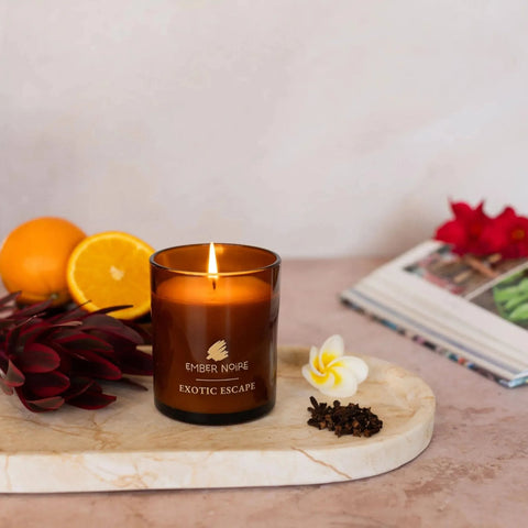 Ember Noir - Exotic Escape - Ylang Ylang, Patchouli, Jasmine, & Sandalwood Soy Candle