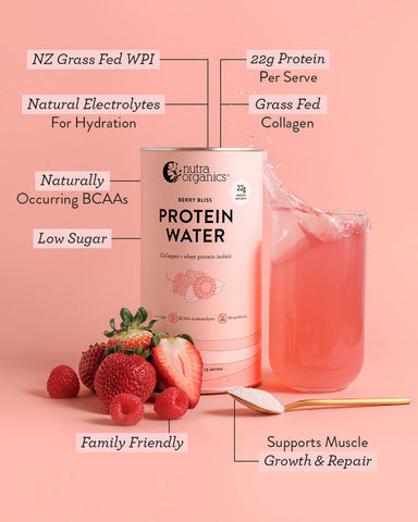 Nutra Organics Protein Water - Berry Bliss 450g