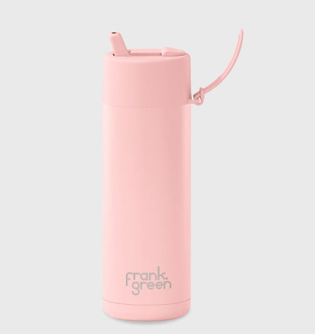 Frank Green - Stainless Steel Ceramic Reusable Bottle with Flip Straw Lid - Blushed (20 oz)