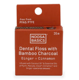 Noosa Basics - Dental Floss with Bamboo Charcoal - Cinnamon + Ginger (35m)