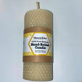 Mineral Bee - Beeswax Hand Rolled Candle - Small