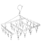 Bare & Co. - FULL 316 Grade Stainless Steel Peg Hanger - Square Design - Silver (24 pegs)