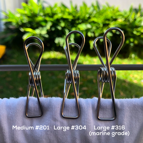 Bare & Co. - Stainless Steel LARGE Pegs - 316 Marine Grade - SILVER (50 Pack)